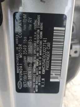 2012 HYUNDAI ACCENT