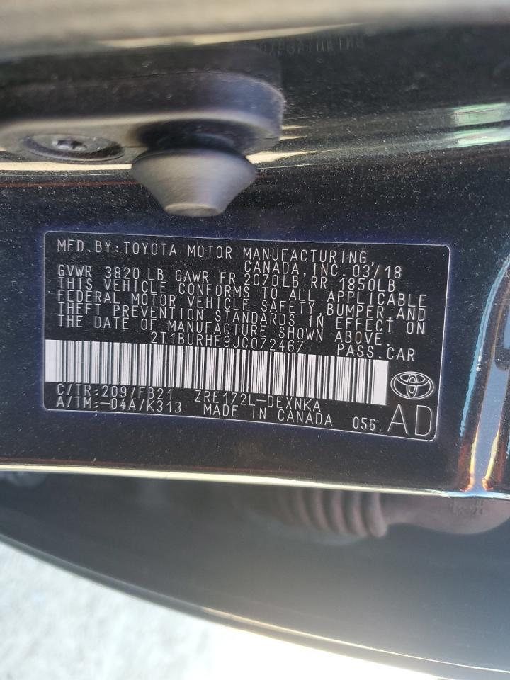 2018 TOYOTA COROLLA