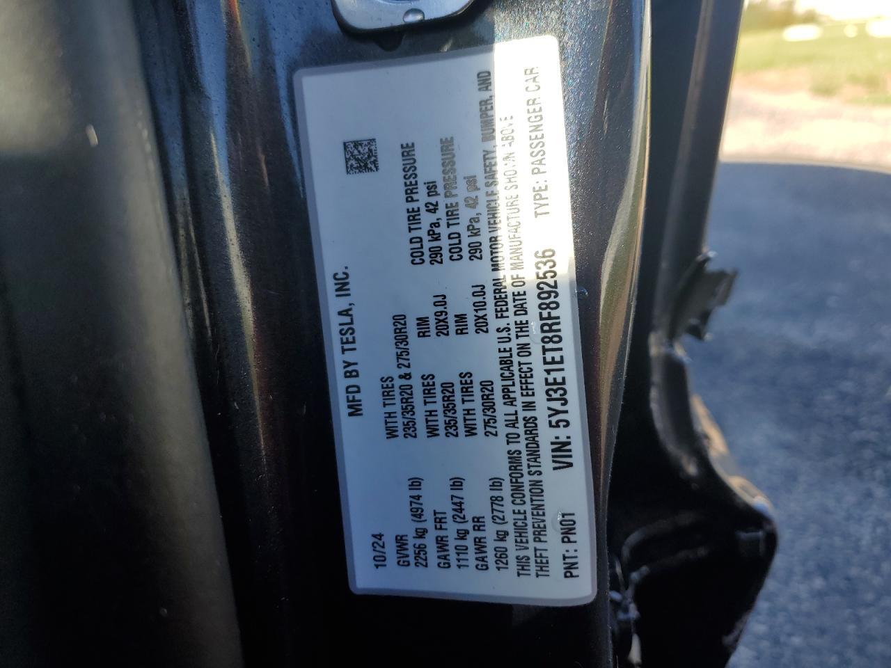 2024 TESLA MODEL 3