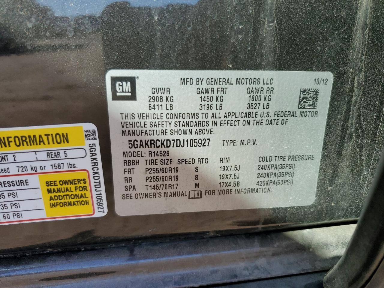 2013 BUICK ENCLAVE