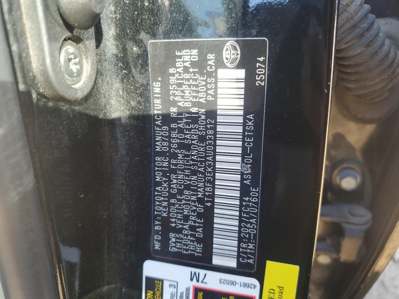 2010 TOYOTA CAMRY