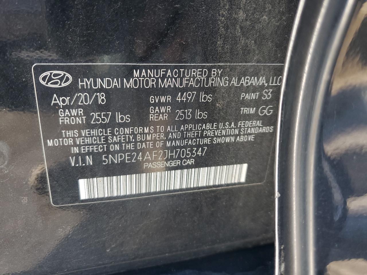 2018 HYUNDAI SONATA