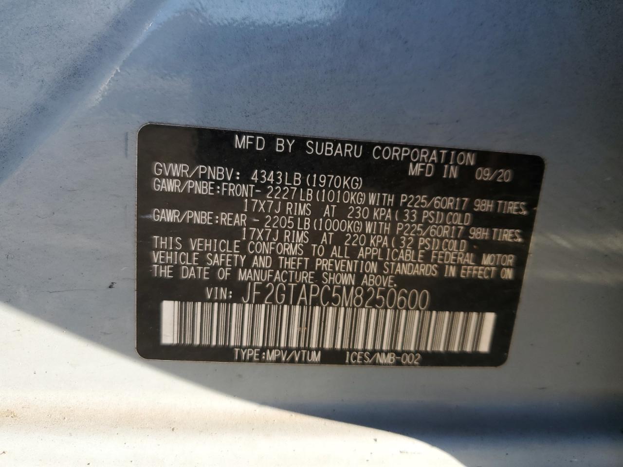 2021 SUBARU Crosstrek