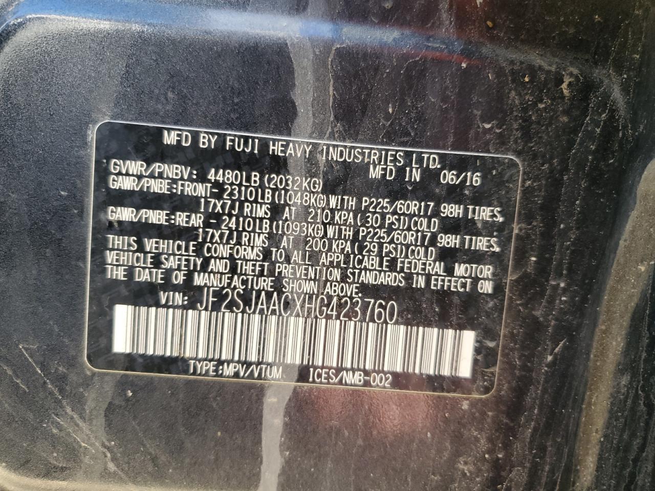 2017 SUBARU FORESTER