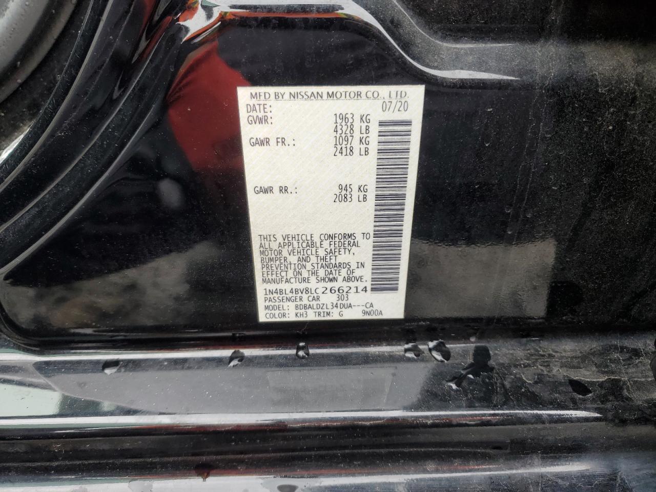 2020 NISSAN ALTIMA