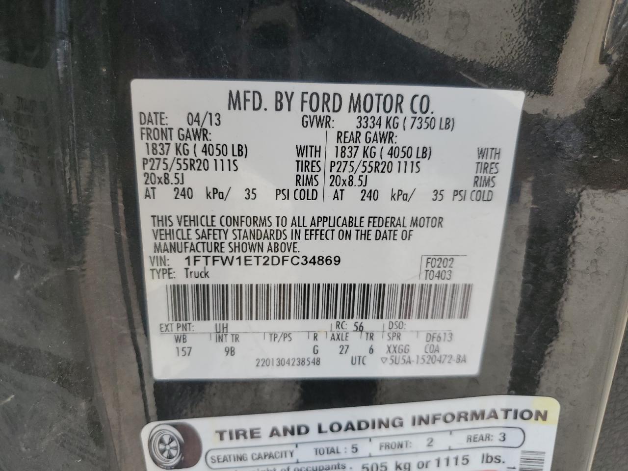 2013 FORD F-150