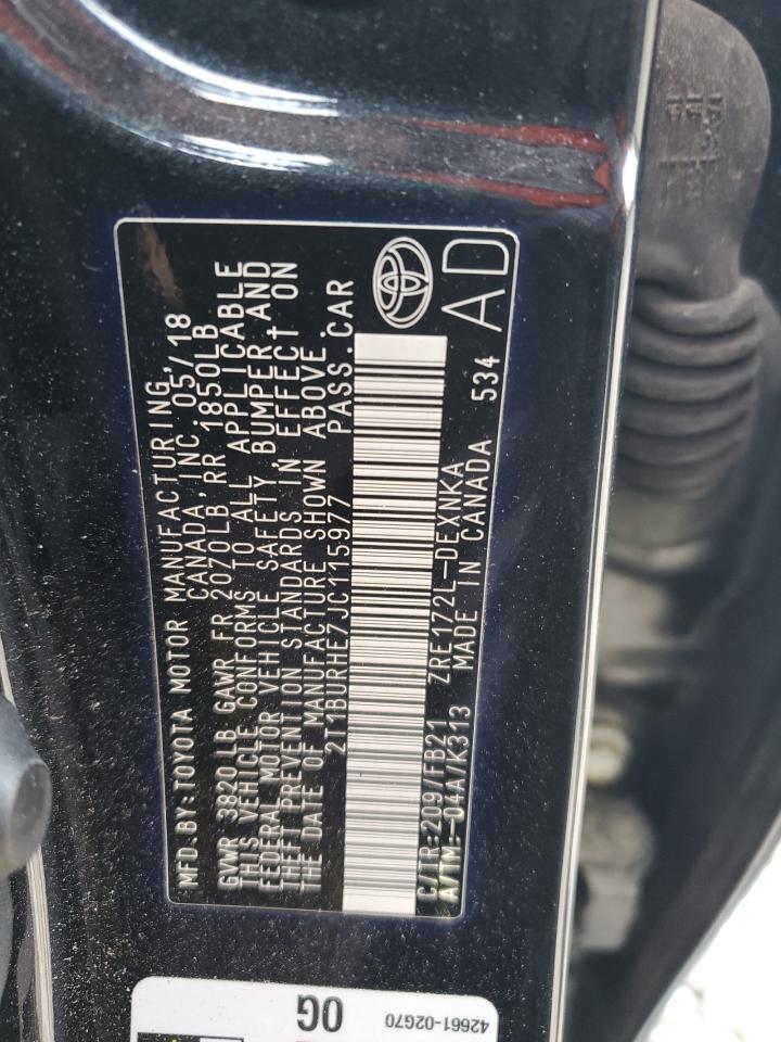 2018 TOYOTA COROLLA