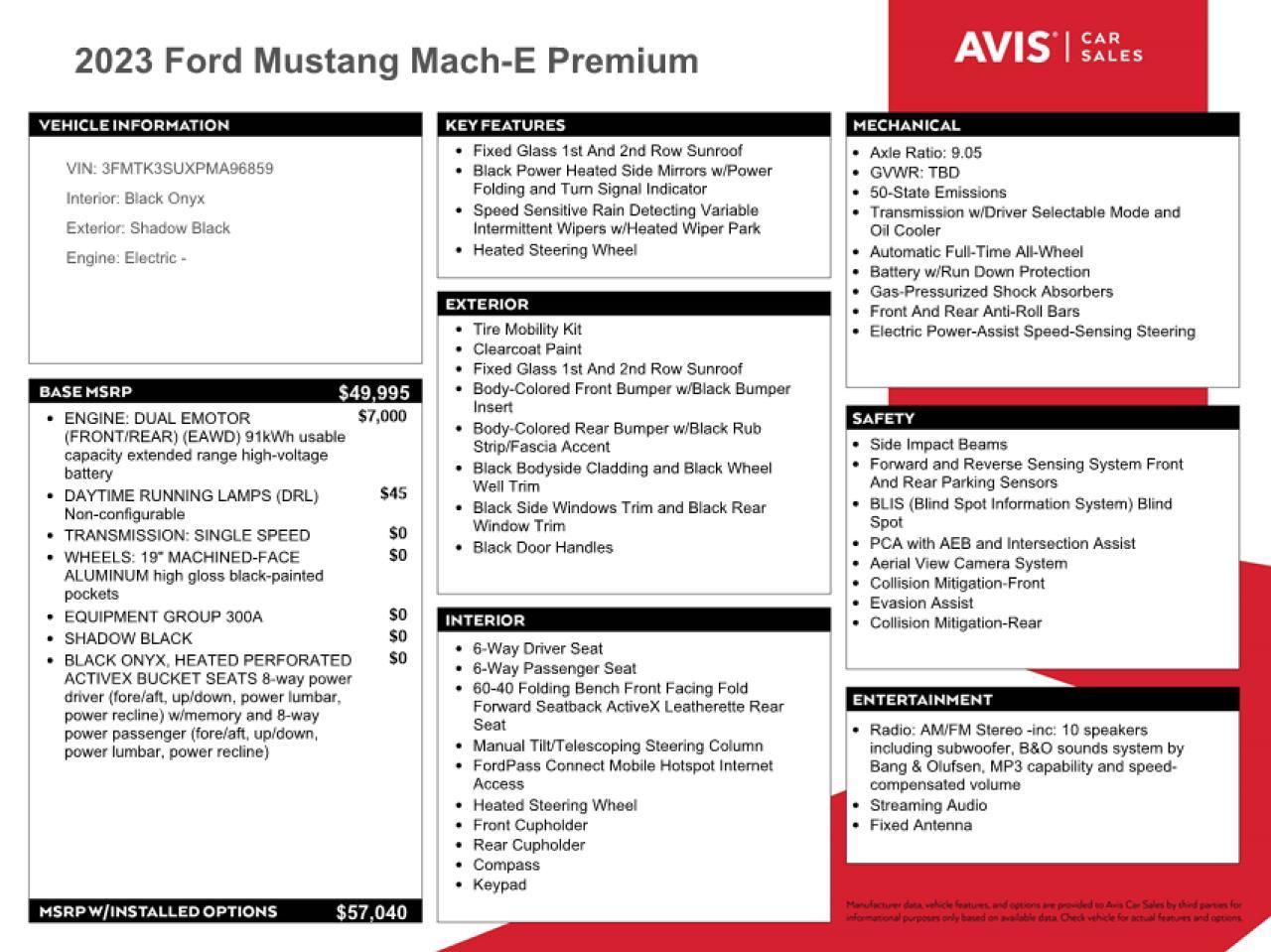 2023 FORD Mustang Mach-E