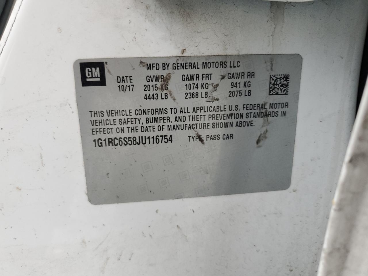 2018 CHEVROLET VOLT