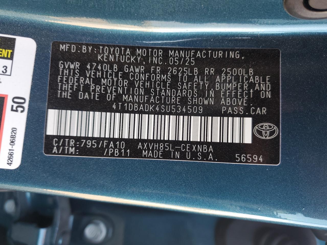 2025 TOYOTA CAMRY