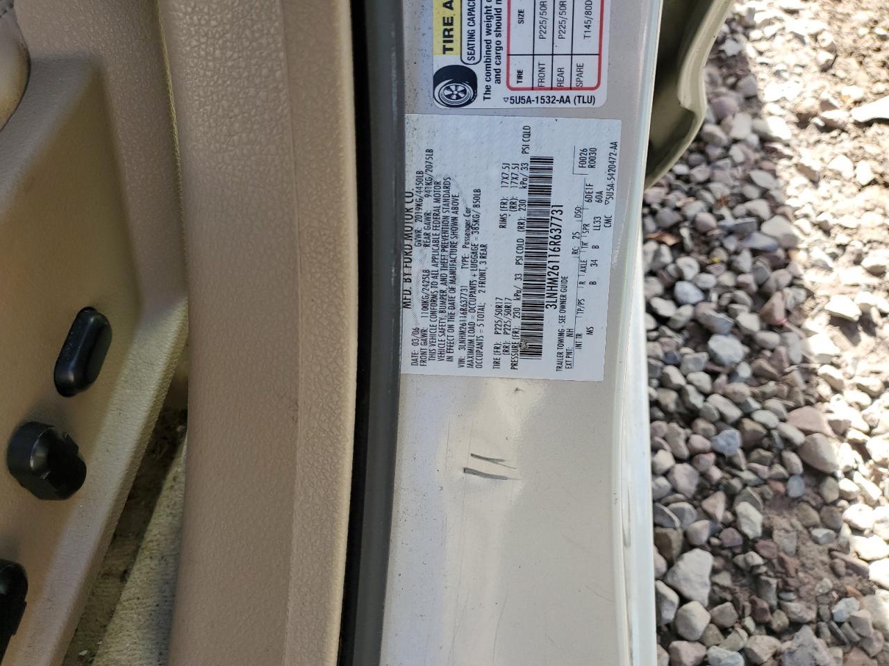 2006 LINCOLN Zephyr