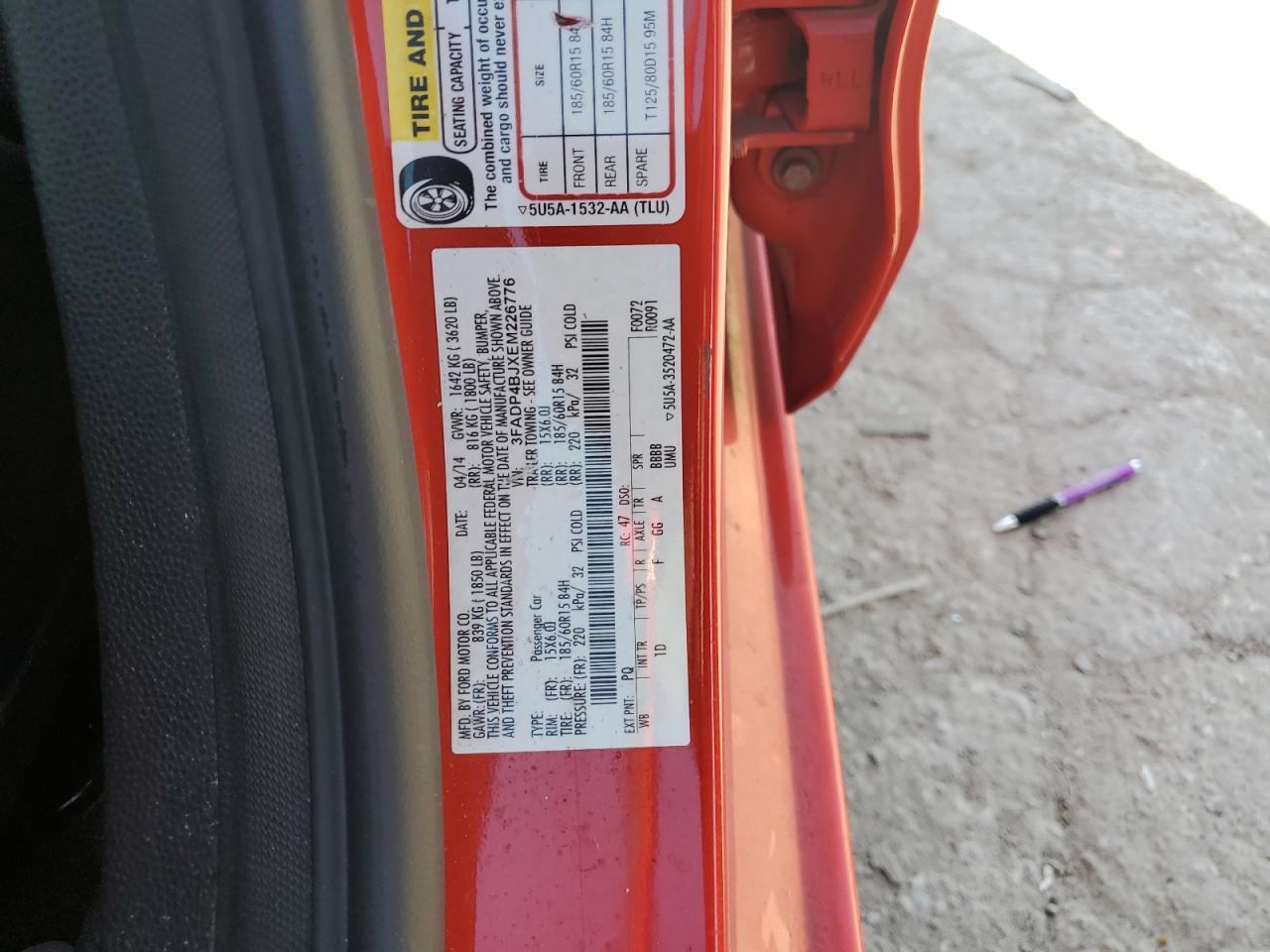 2014 FORD Fiesta