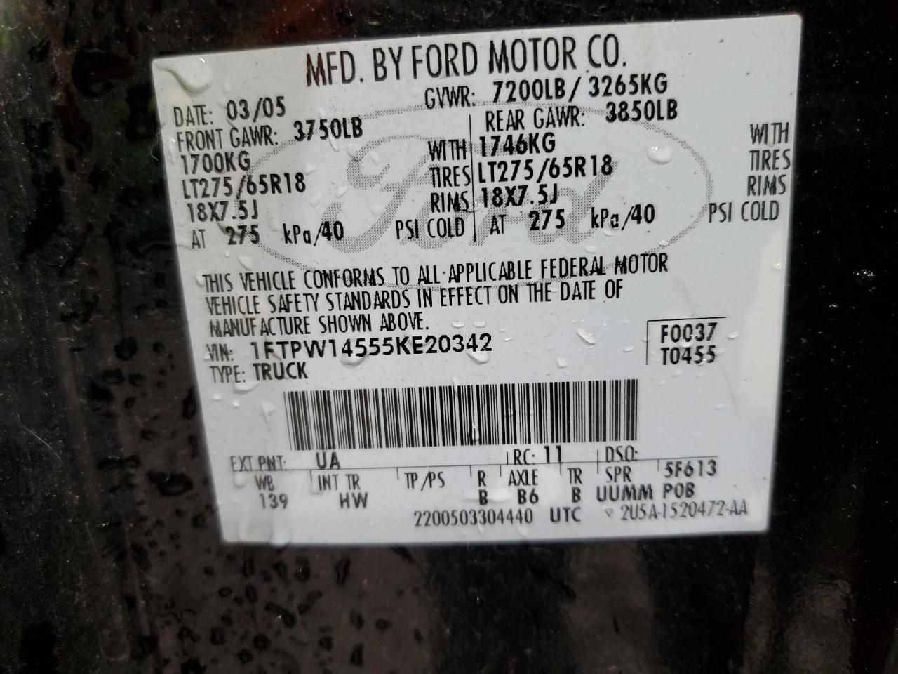2005 FORD F-150