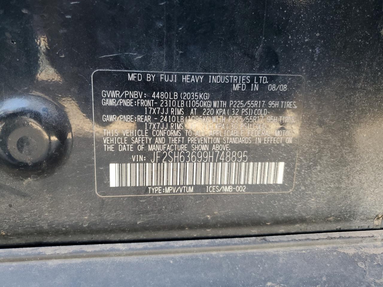 2009 SUBARU FORESTER