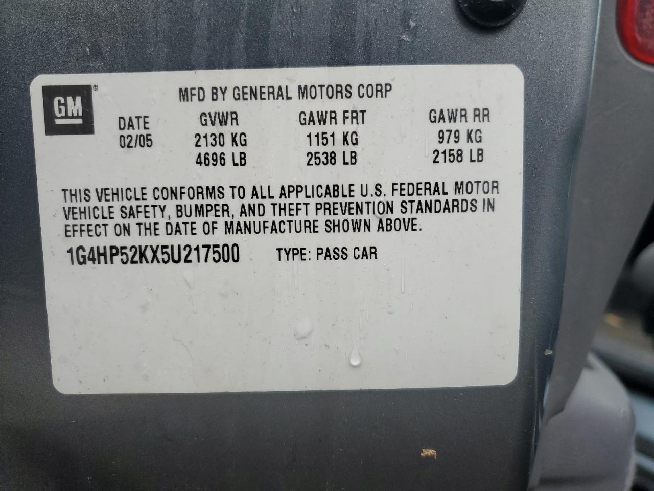 2005 BUICK Lesabre