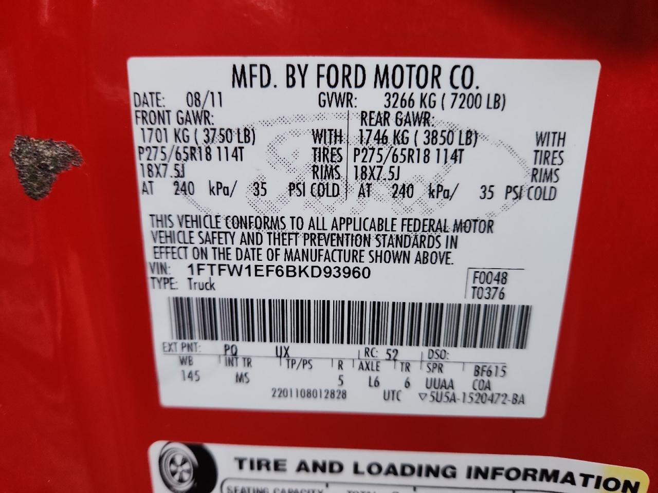 2011 FORD F-150