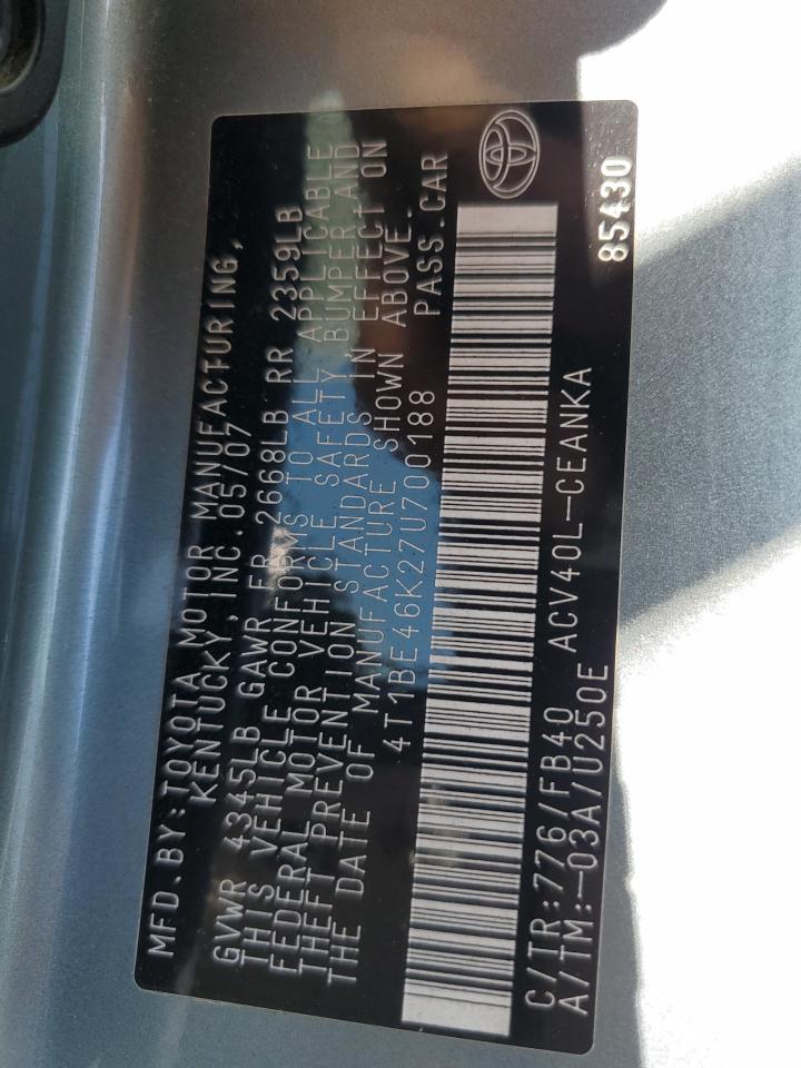 2007 TOYOTA CAMRY