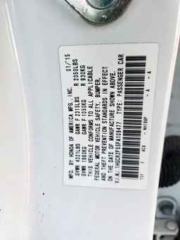 2015 HONDA ACCORD