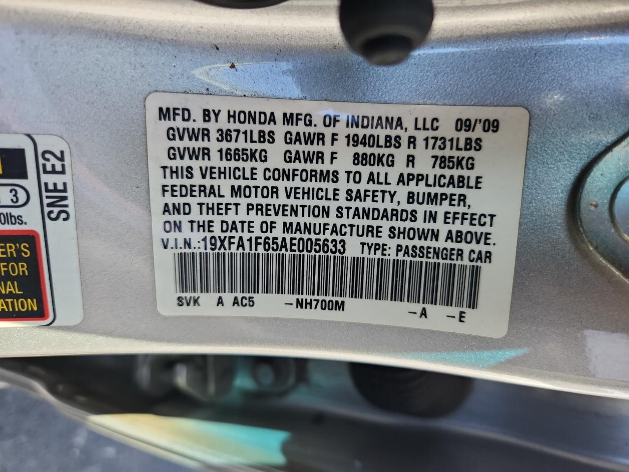 2010 HONDA CIVIC