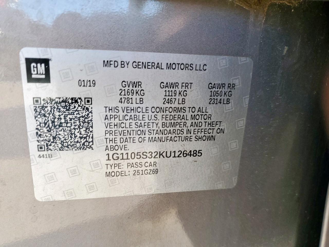 2019 CHEVROLET IMPALA