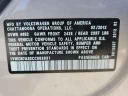 2012 VOLKSWAGEN Passat