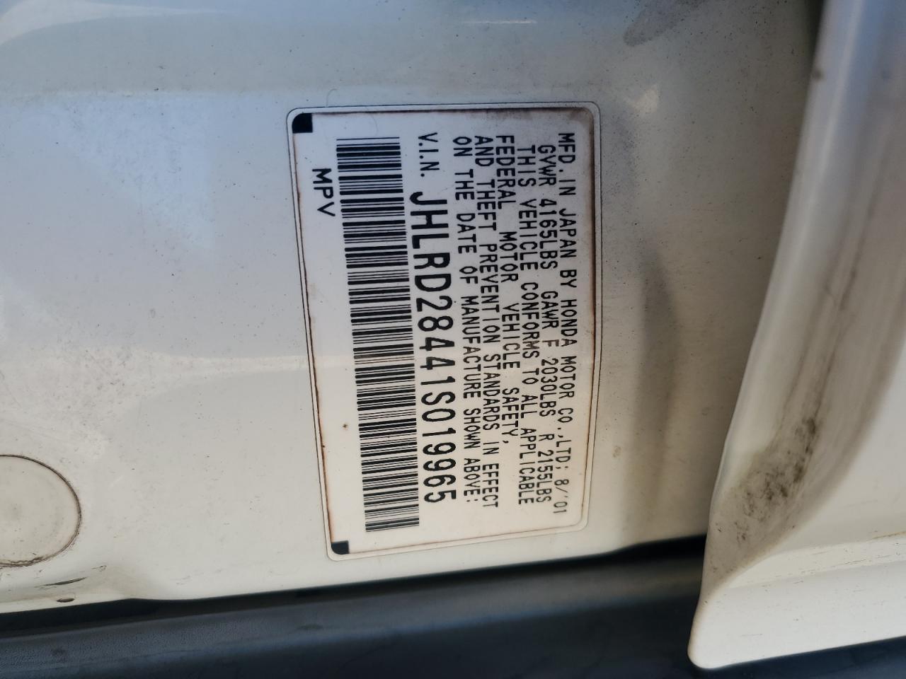 2001 HONDA CR-V