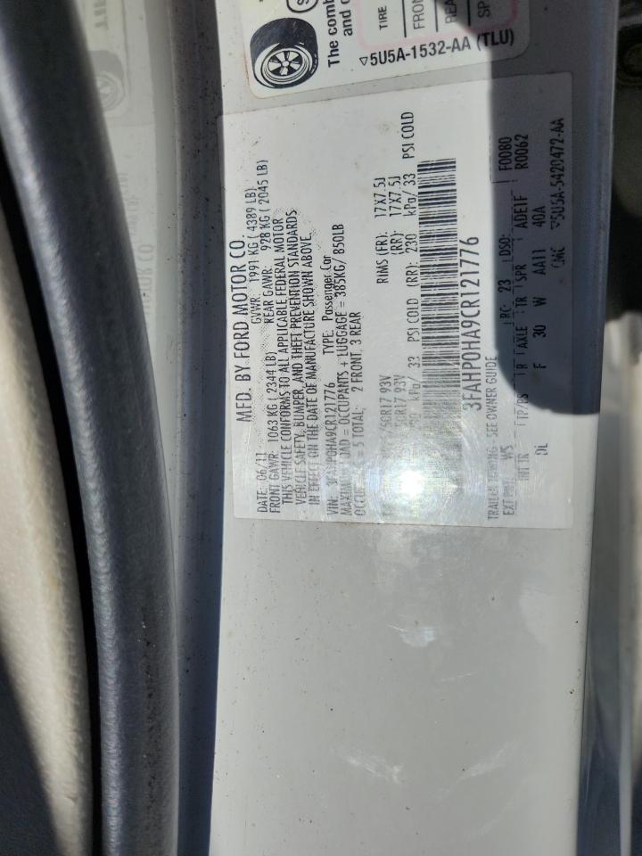 2012 FORD FUSION
