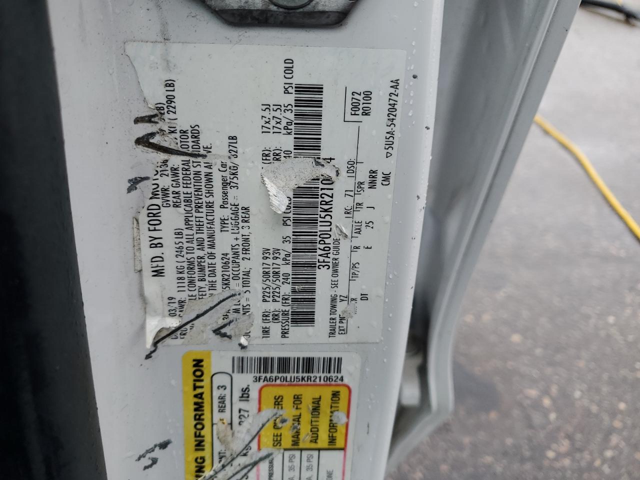 2019 FORD FUSION
