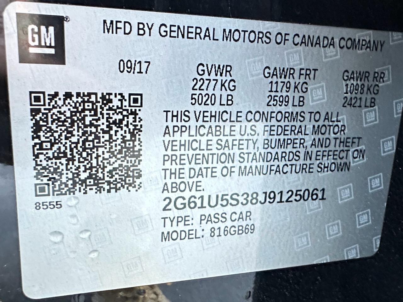 2018 CADILLAC XTS