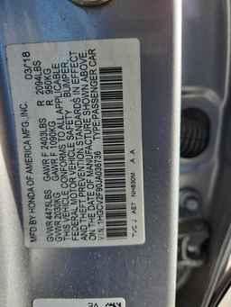 2018 HONDA ACCORD