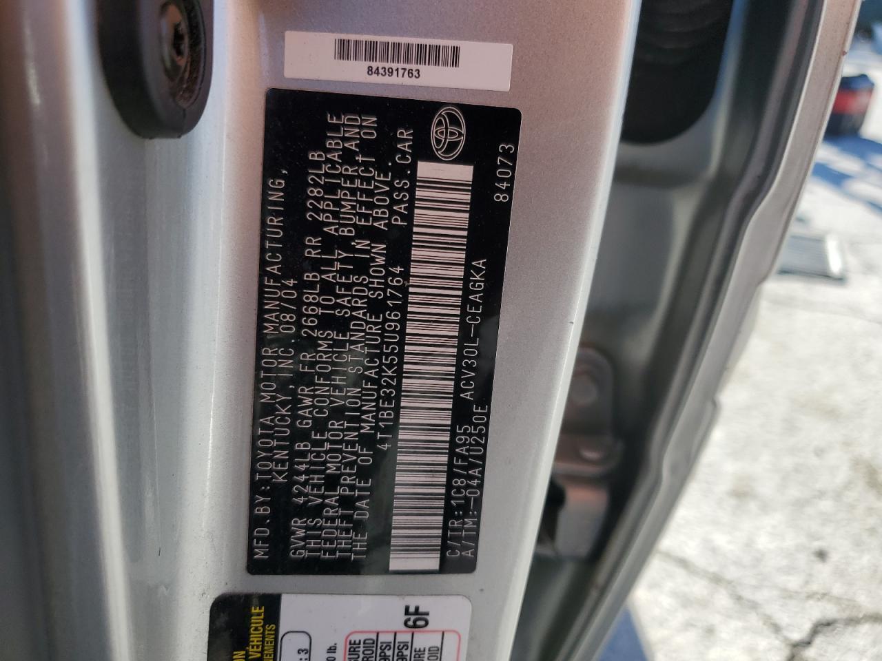 2005 TOYOTA CAMRY
