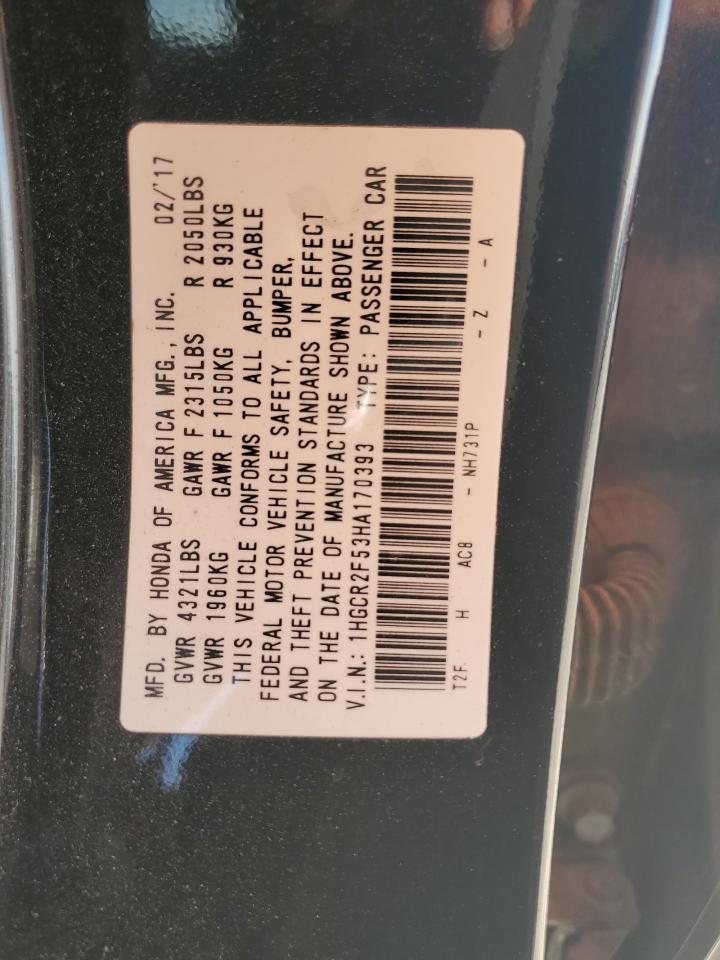 2017 HONDA ACCORD
