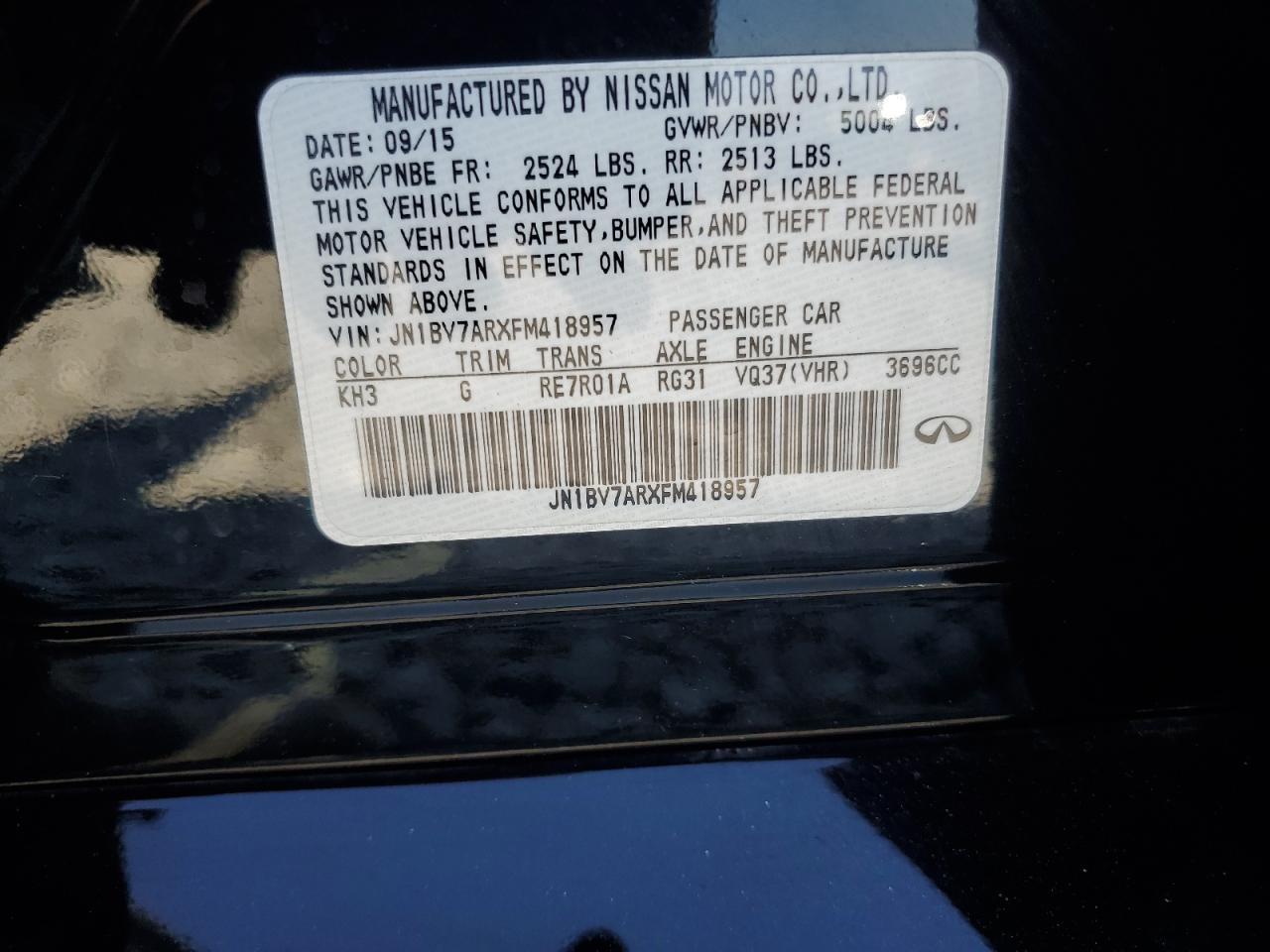 2015 INFINITI Q50