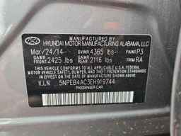 2014 HYUNDAI SONATA