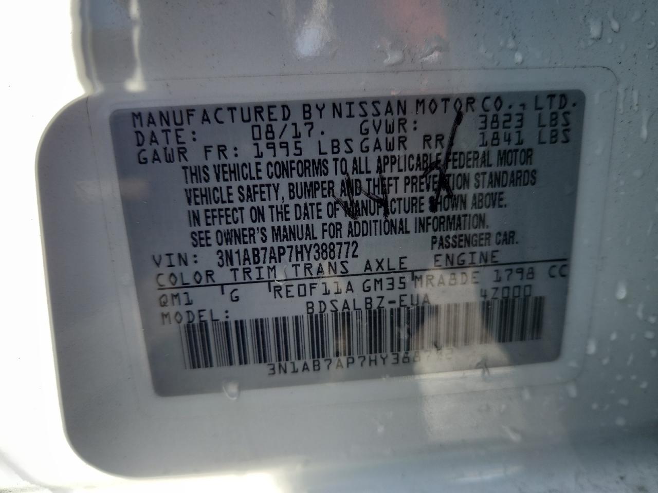 2017 NISSAN SENTRA