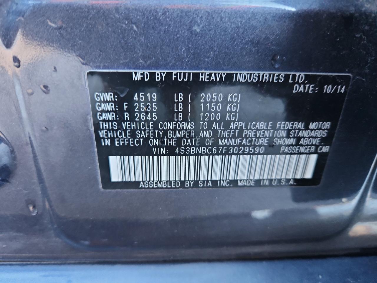 2015 SUBARU Legacy