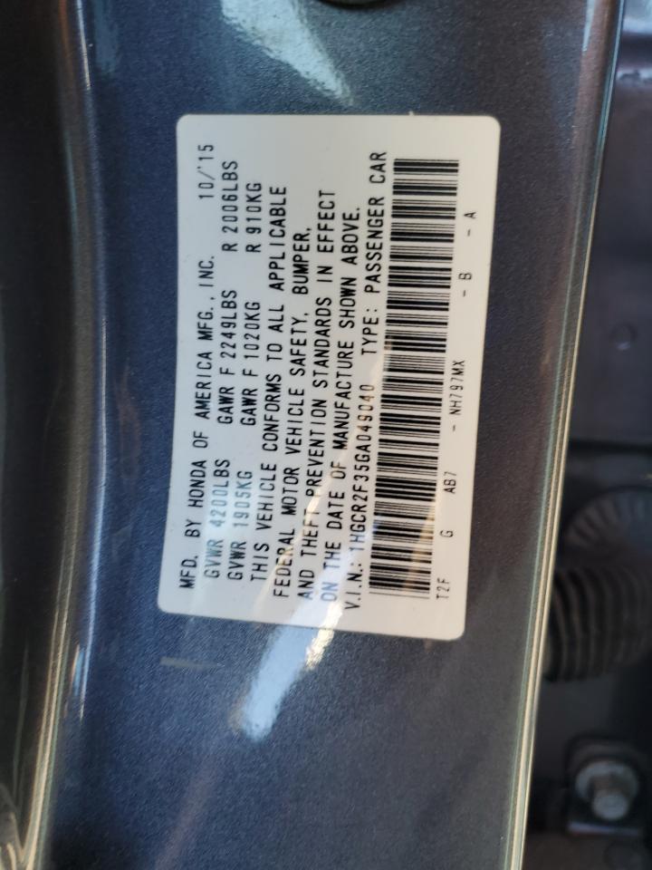 2016 HONDA ACCORD
