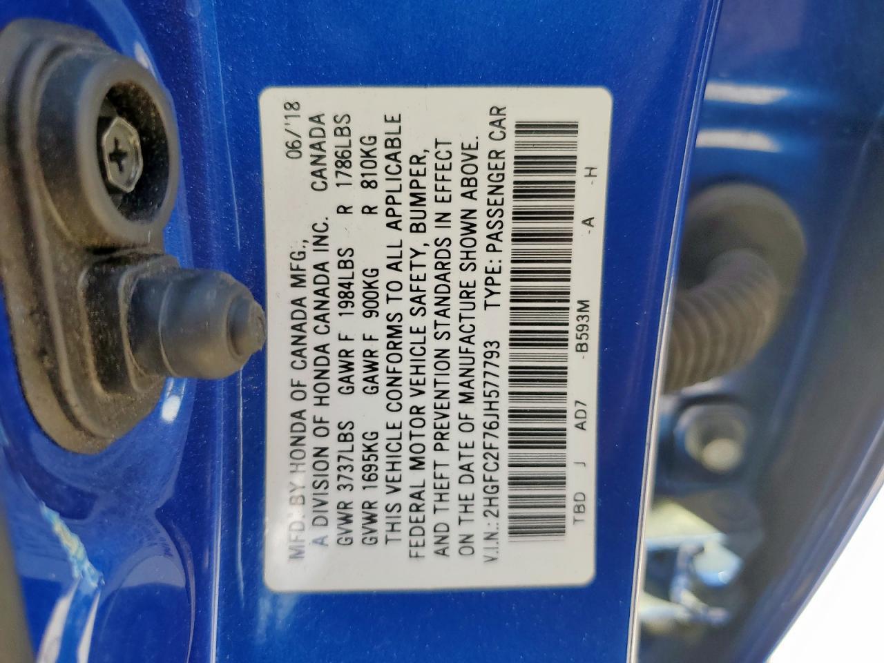 2018 HONDA CIVIC