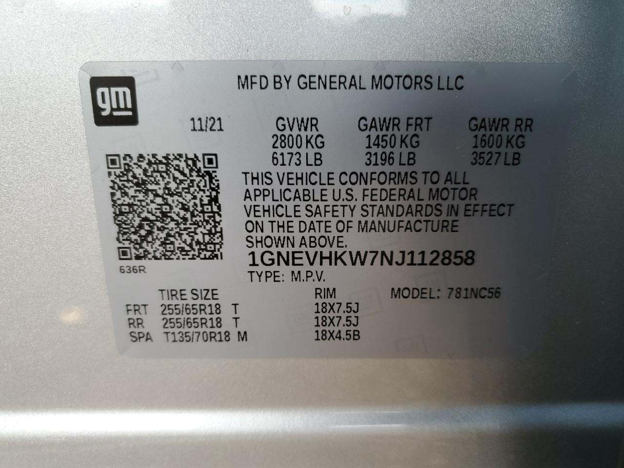 2022 CHEVROLET TRAVERSE