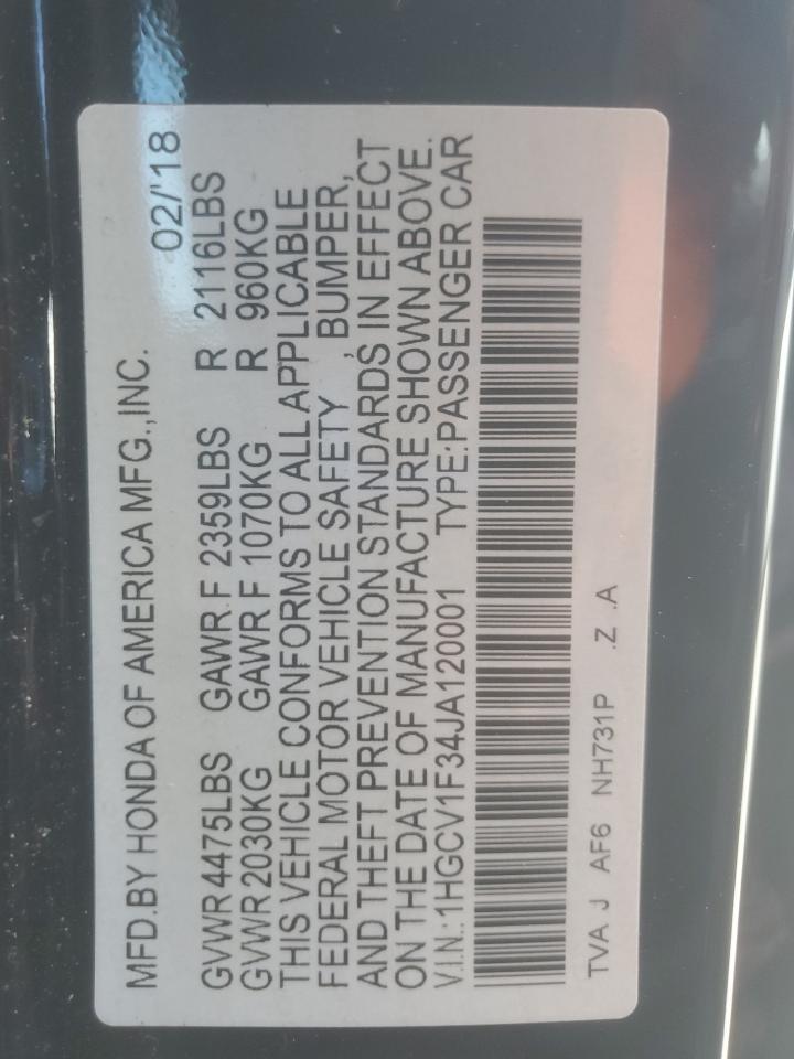 2018 HONDA ACCORD