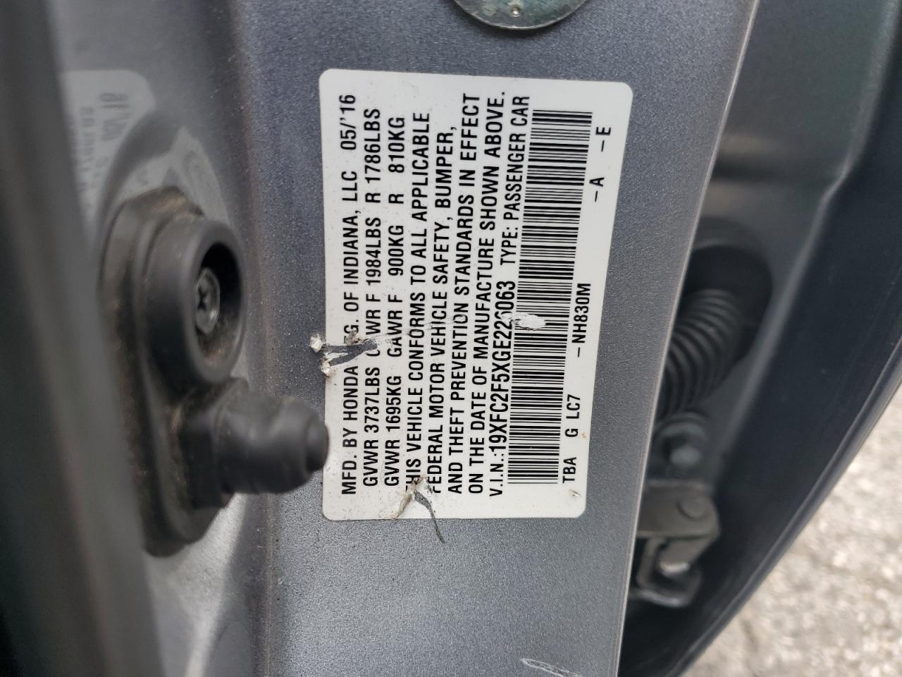 2016 HONDA CIVIC