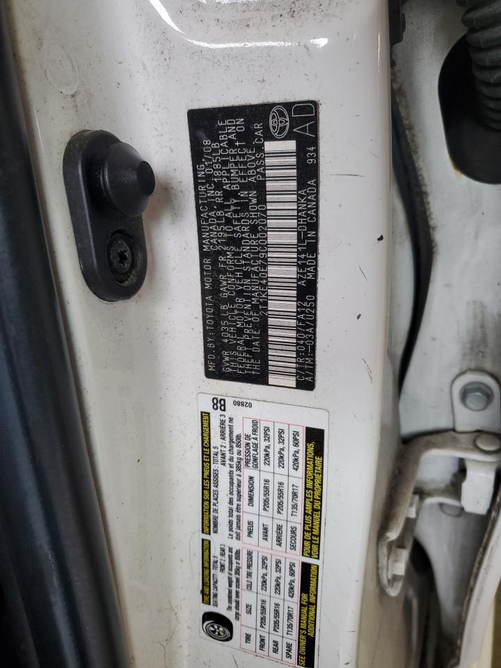 2009 TOYOTA COROLLA