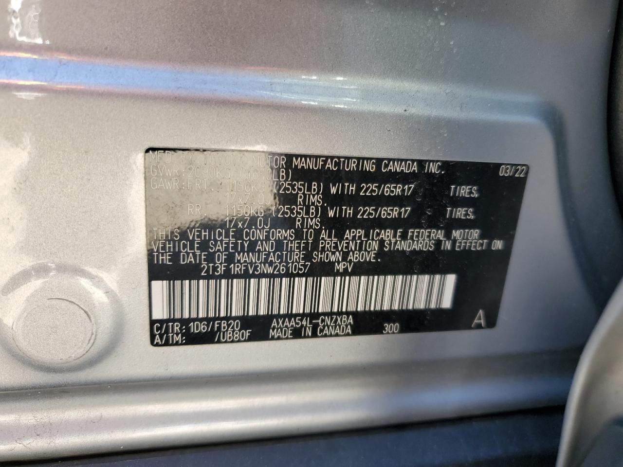 2022 TOYOTA RAV4