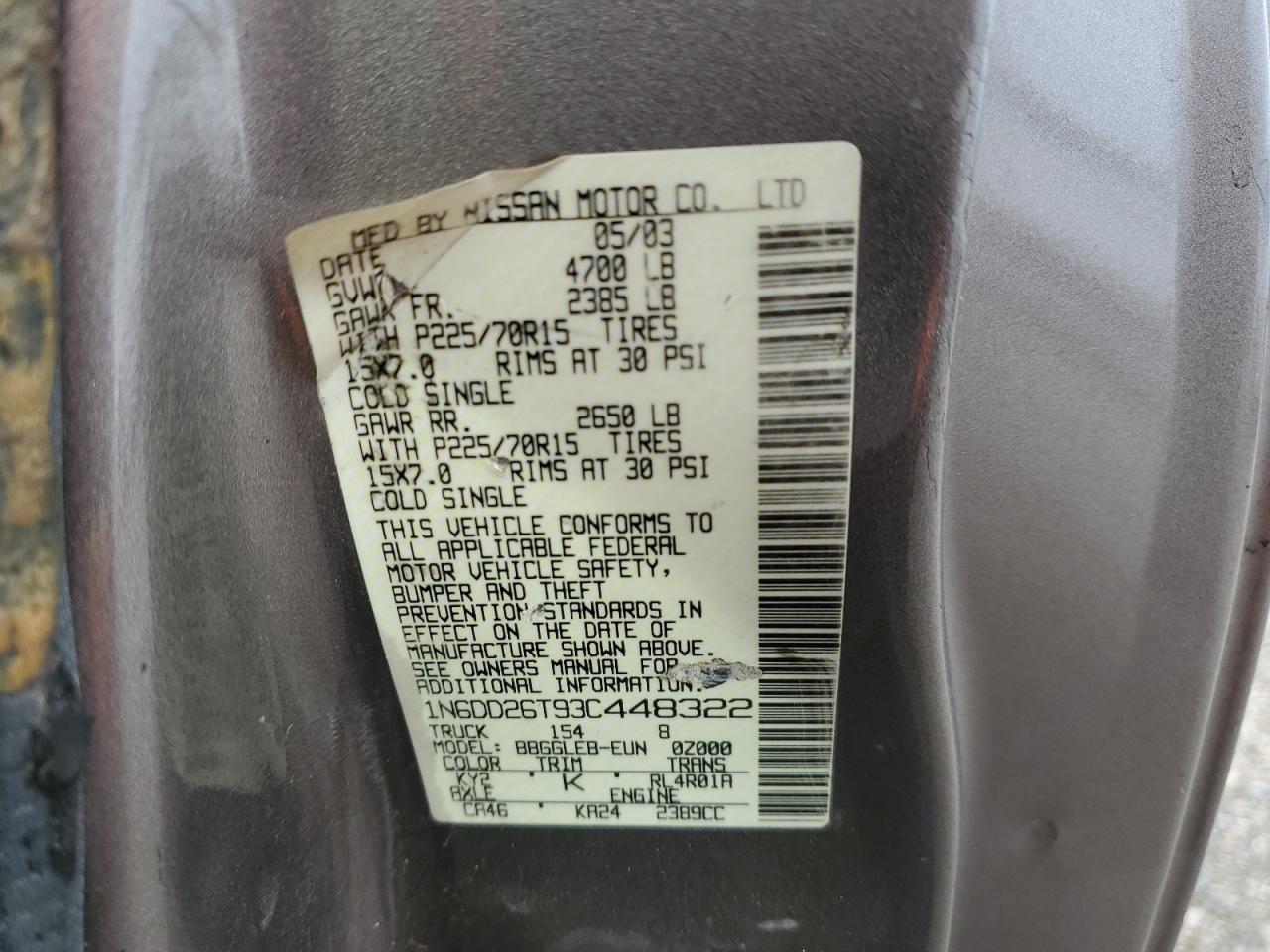 2003 NISSAN Frontier