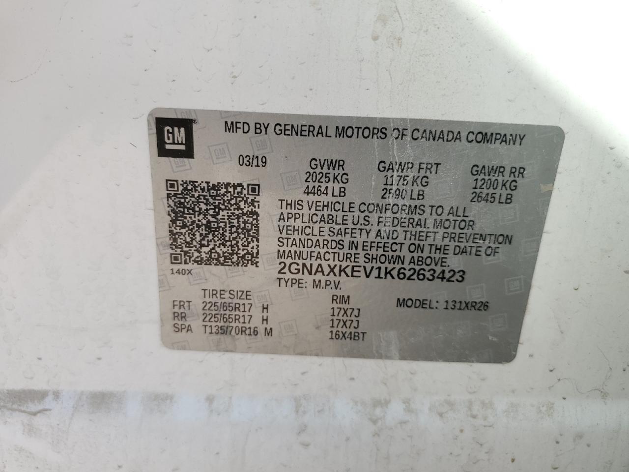 2019 CHEVROLET EQUINOX