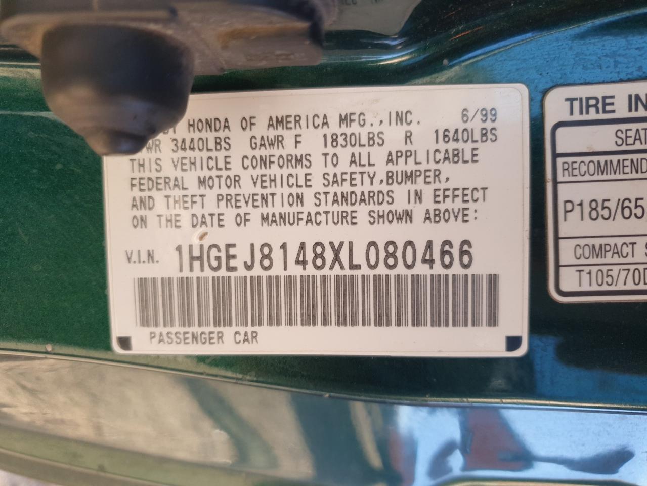 1999 HONDA CIVIC