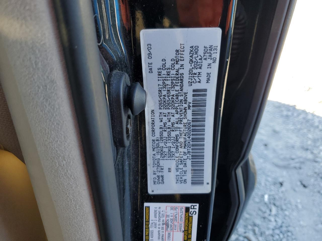 2004 LEXUS Gx 470