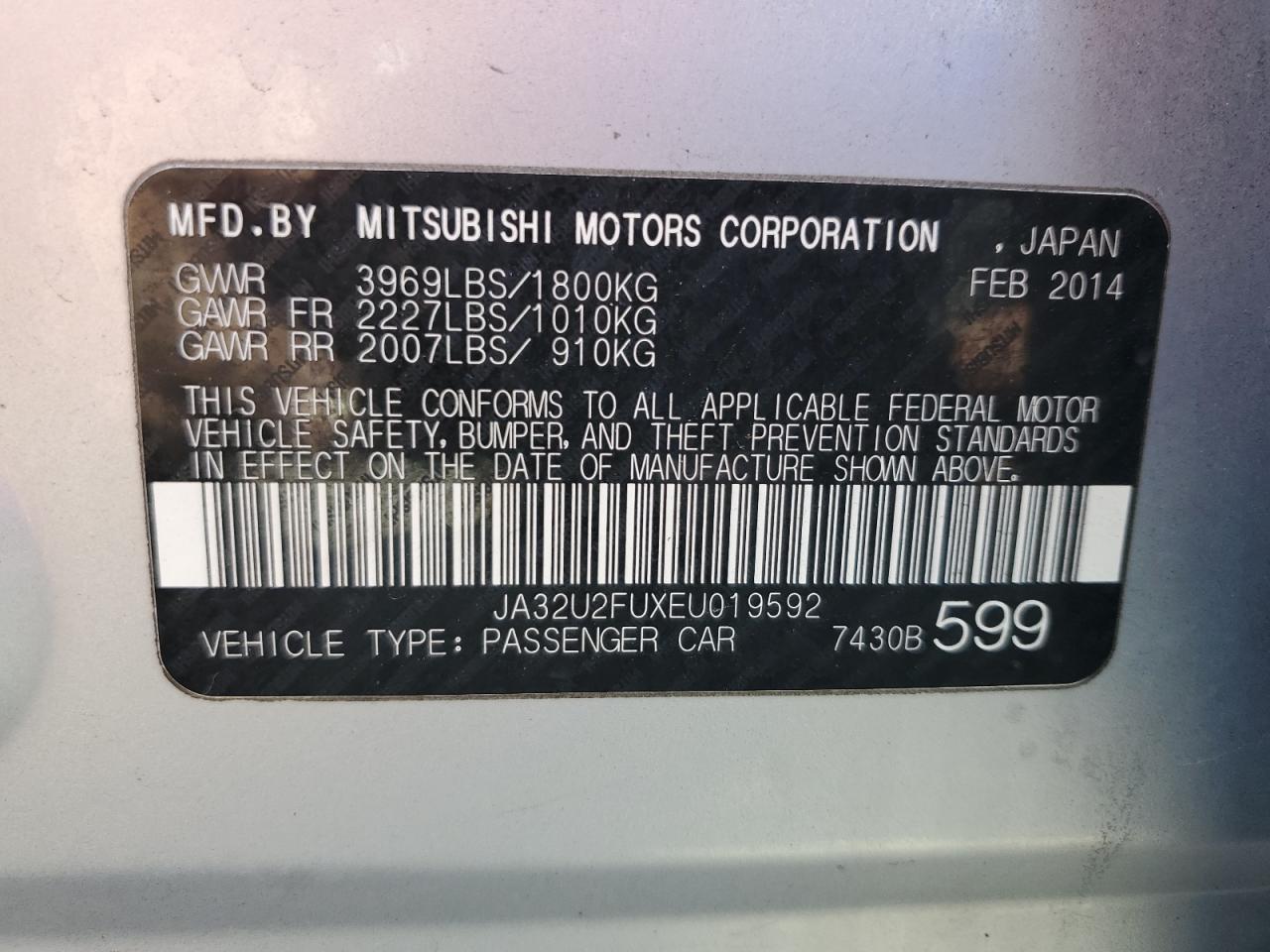 2014 MITSUBISHI LANCER
