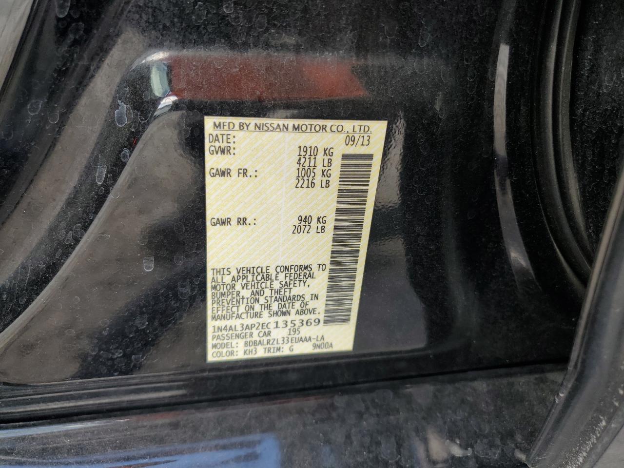 2014 NISSAN ALTIMA