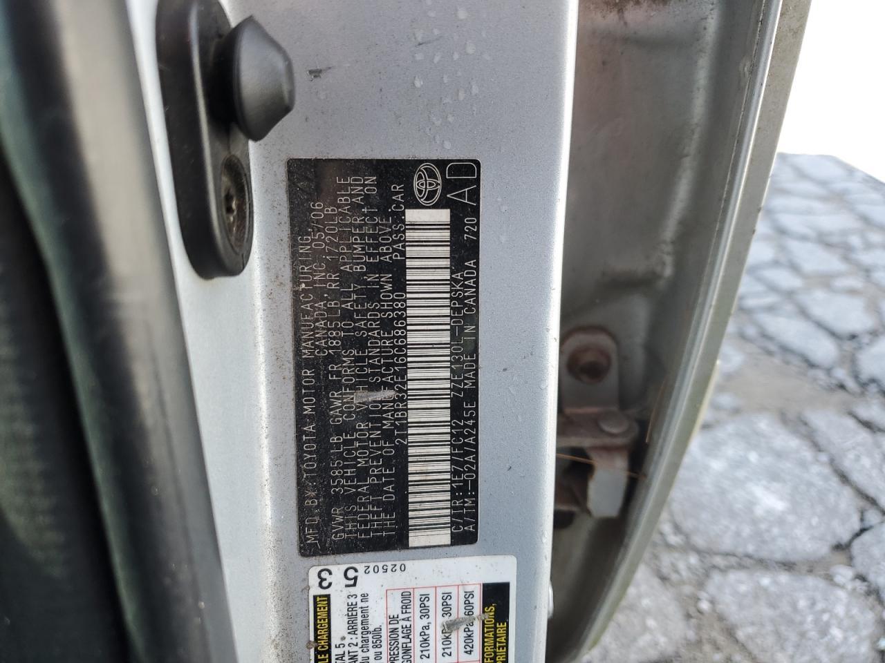 2006 TOYOTA COROLLA